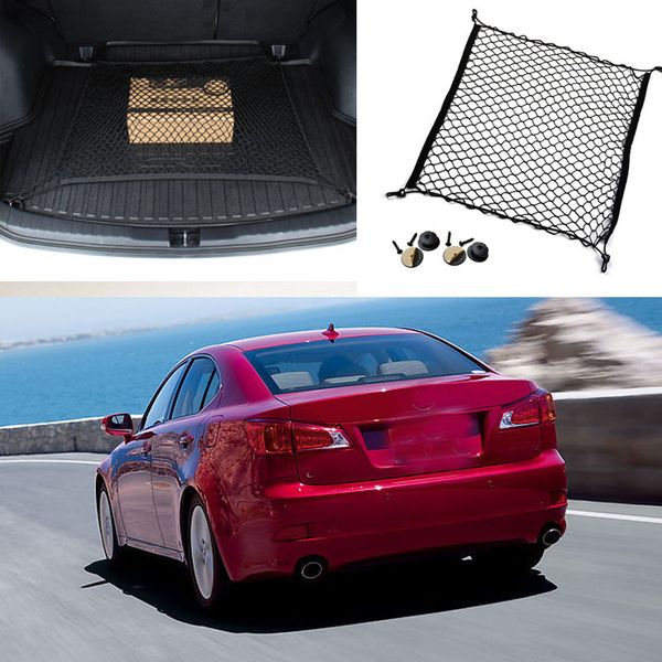 

for lexus is250 is350 car auto rear trunk cargo organizer storage seat plain vertical net luggage organizer nylon liner cover