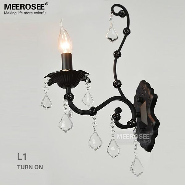 

vintage black crystal wall sconces wall bracket bra light black crystal wall light 1 light for bedroon living room