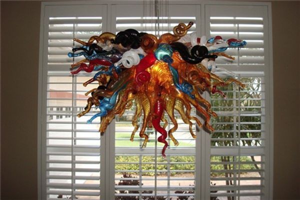 

lr955-turkish style contemporary l lobby hand made blown glass colorful chandelier livingroom decorative murano art light