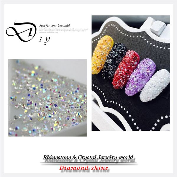 

wholesale-new crystal pixie for 3d nail micro 1.3-1.5mm mini nail rhinestones decoration diy ,1440pcs/pack, Black