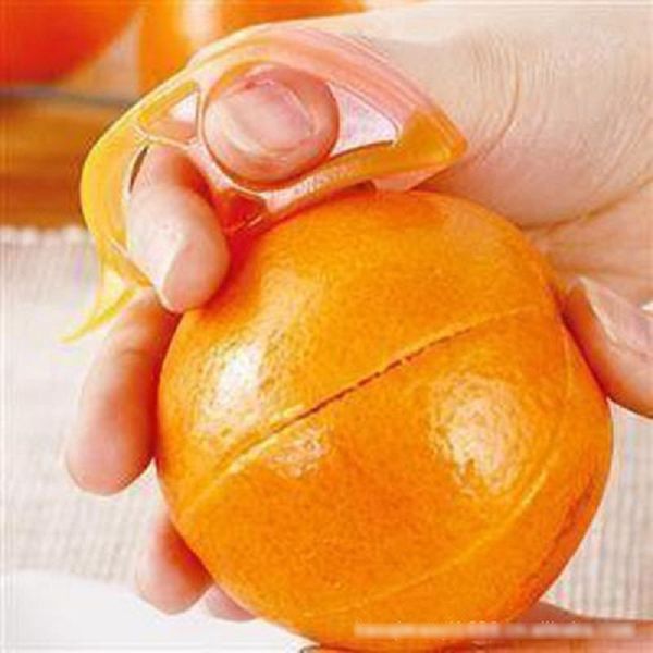 2 Stück Orange Zitrusfrüchte Öffner Schäler Entferner Hobel Cutter Abisolieren Küchenwerkzeug #R571