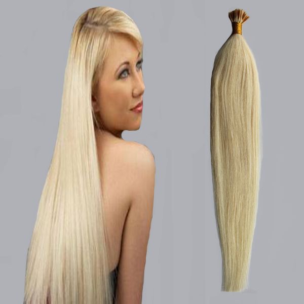 613 Bleach Blonde I Tip Hair Extensions 50g Grade 7a Virgin