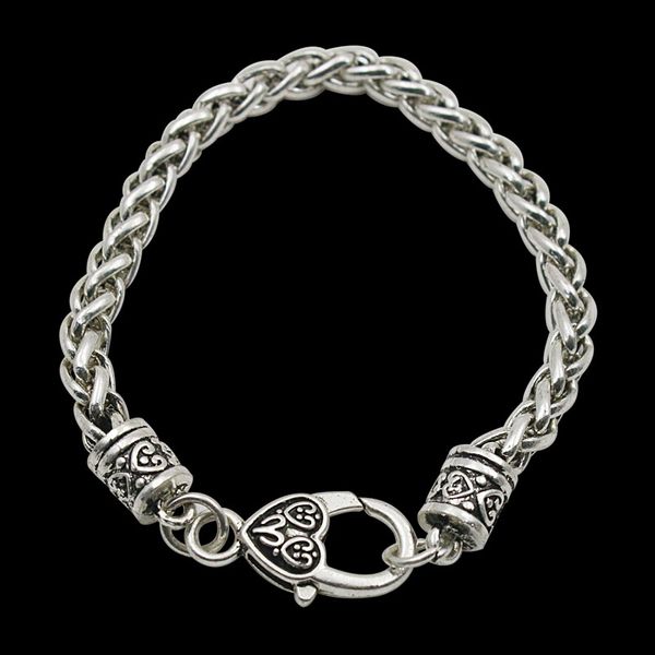 

Мода 20 см Старинные Браслеты Заявление Витой Цепные Браслеты С Большой Сердечной