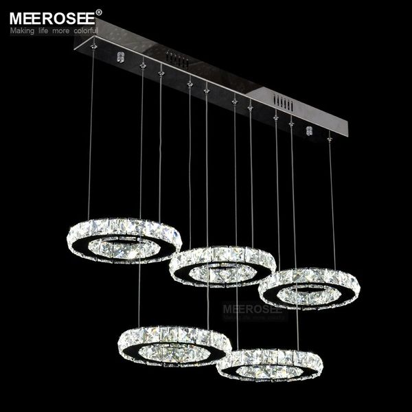

modern chrome chandelier crystals diamond ring led lamp circle stainless steel hanging light fixtures lighting led lustres