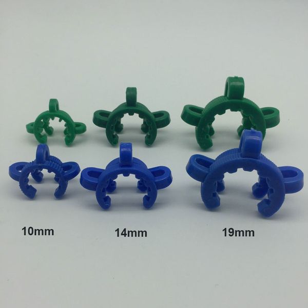 10mm 14mm 19mm Plastica Keck Clip Clip Laboratorio Laboratorio Morsetto Clip Serratura in plastica per Bong in vetro Tubi Wate Adattatore NC all'ingrosso