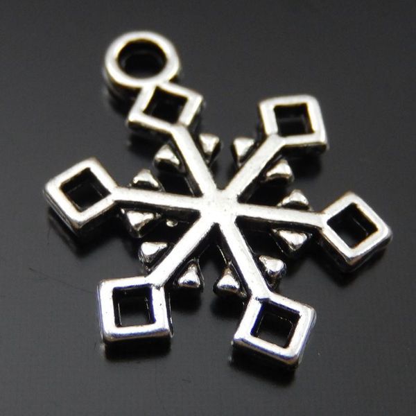 

античное серебро снежинка сплава кулон шарм ювелирные изделия делая 16*1*20 мм 39720 ювелирных изделий, Bronze;silver
