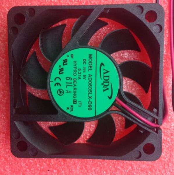 ADDA AD0605LX-D90 5 V 0.21A 60 * 60 * 15 2 telli çift bilyalı fan sabit disk kaydedici fanı