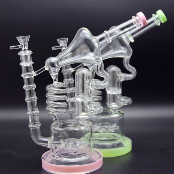 Glasbongs The Factory Recycler Bong Birdcage Wasserpfeifen Bongs Bubbler Mobius Matrix Sidecar Glasverbindung 14,4 mm