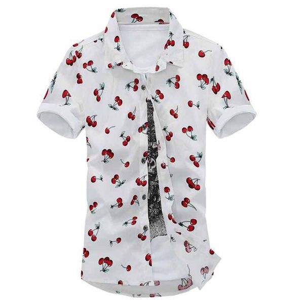 

wholesale-2016 fashion mens short sleeve hawaiian shirt plus size -7xl summer casual floral shirts for men xk107, White;black