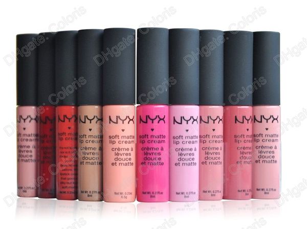 

nyx soft matte lip cream lipgloss velvet waterproof liquid lipstick 8ml have 12 different colors 50pcs