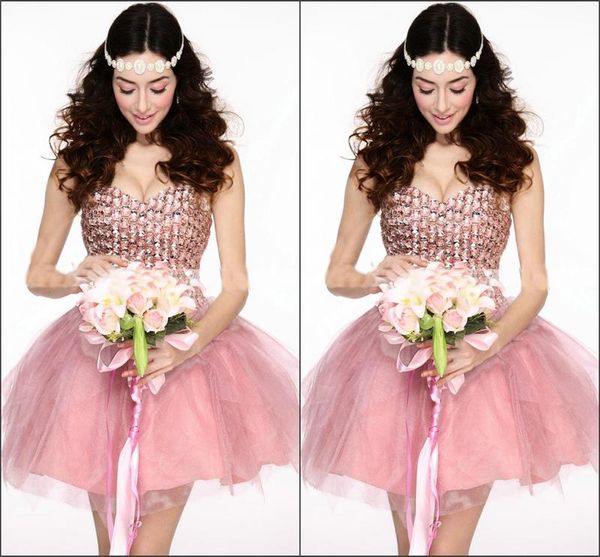 

pink color crystal homecoming dresses 2016 gorgerous sweetheart mini homecoming dresses short cocktail graduation dresses sell, Blue;pink