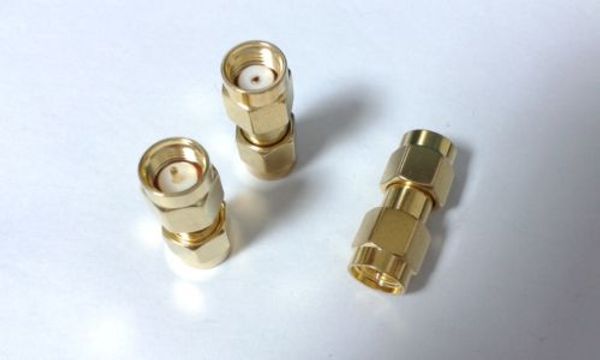 100 pcs banhado a ouro cobre SMA Macho para RP SMA Plug Conector Coaxial RF