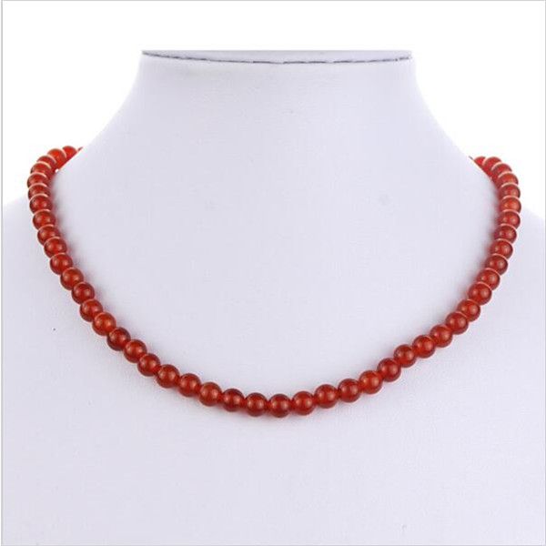 Collana da 45 cm / 18 pollici 7 colori 6mm Collana di perle di pietra occhio di tigre naturale Gioielli di moda Per le donne