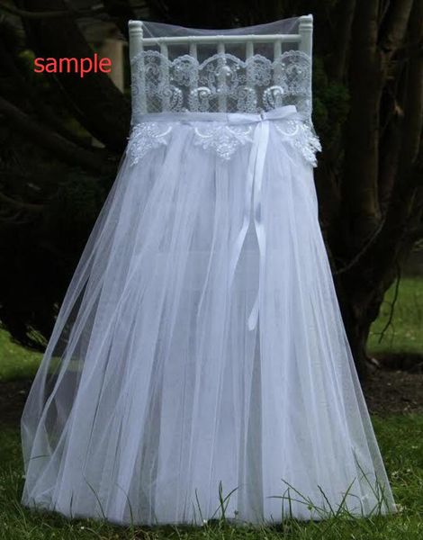 2019 2016 Lace Pearls Tulle Vintage Romantic Beautiful Chair Sash Chair Covers Wedding Decorations Wedding Supplies Sample G01 From Irish Bridal