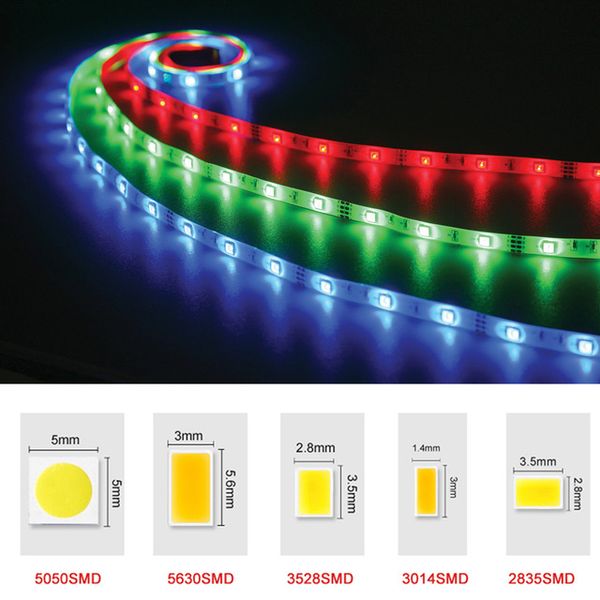 

веодиодне лен 5050 3528 5630 3014 2835 smd еплй белй кѬанй зеленй иний rgb гибкий 5m