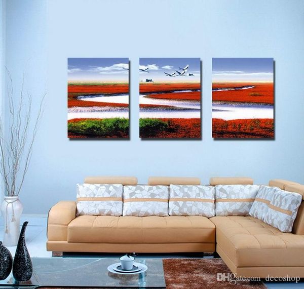 

modern beautiful landscape nature picture giclee print on canvas home decor wall art set30302