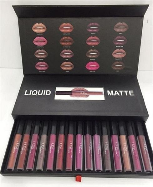 Rossetto da donna Hot 16 colori / set Lucidalabbra opaco Bellezza Rossetto liquido Trucco Impermeabile Lucidalabbra a lunga durata Trofeo Moglie Icona Vixen 1 Set Tazza antiaderente 566