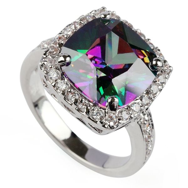 

copper rhodium plated fashion rings rainbow fire mystic cubic zirconia favourite mn3593 sz#6 7 8 9 10 noble generous sellers brand new, Silver