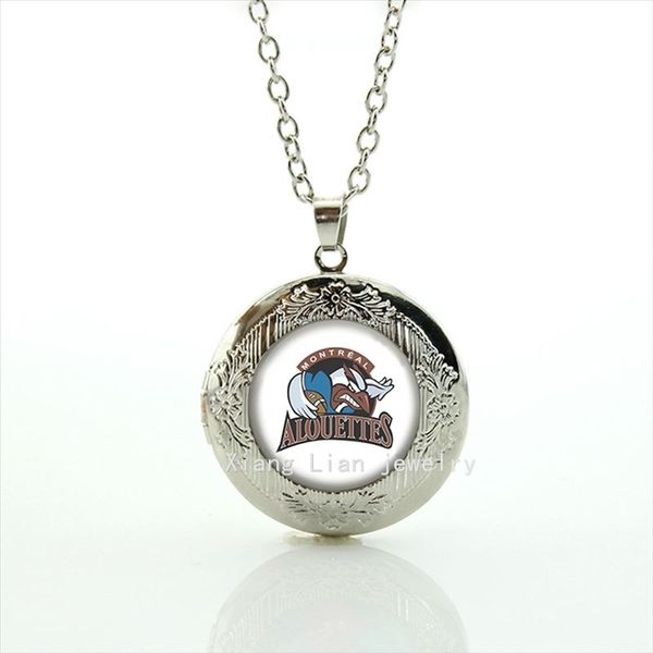 

New good-looking men jewelry locket necklace MONTREAL ALOUETTES rugby jewelry football sport accessory gift for father NF058