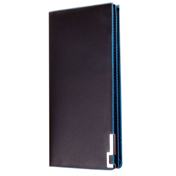 

wholesale- fashion men's wallet multifunctional men's leather bag long thin wallet male money bag coin card holder purses flip up, Red;black