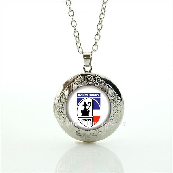 

The fashion Souvenirs jewelry gift locket necklace Daom Rugby Newest mix 32 sport team necklace for children and kids NF016
