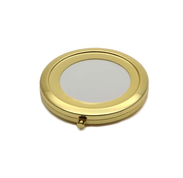 70 millimetri in bianco dell'oro specchio compatto Pock specchio compatto specchio ingranditore di grande cornice per DIY Decro 18.410-2