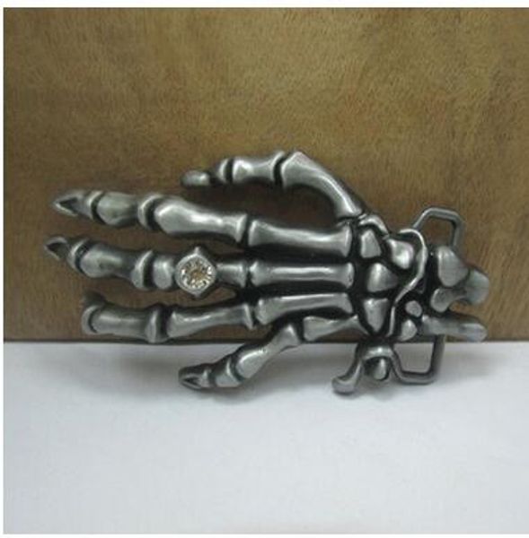 

new arrival 4cm width skull palm with white rhinestone blet buckle fp-03610 fashion accessories belts accessories zinc alloy 3 pcs/lot, Slivery;black