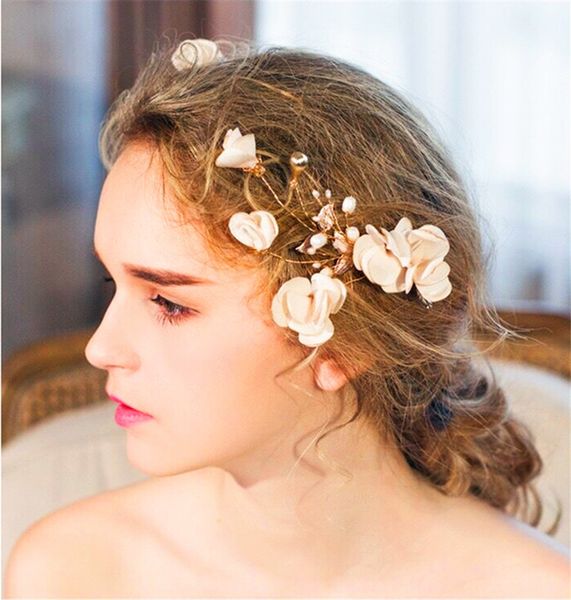 Vintage Wedding Bridal Hair Flower Clip Accessories Headpiece