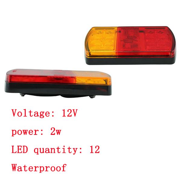 

2x12v led tail light rear brake s volkswagen indicator trailer lamp kit parts replacement auto bus rv boat tow truck towing