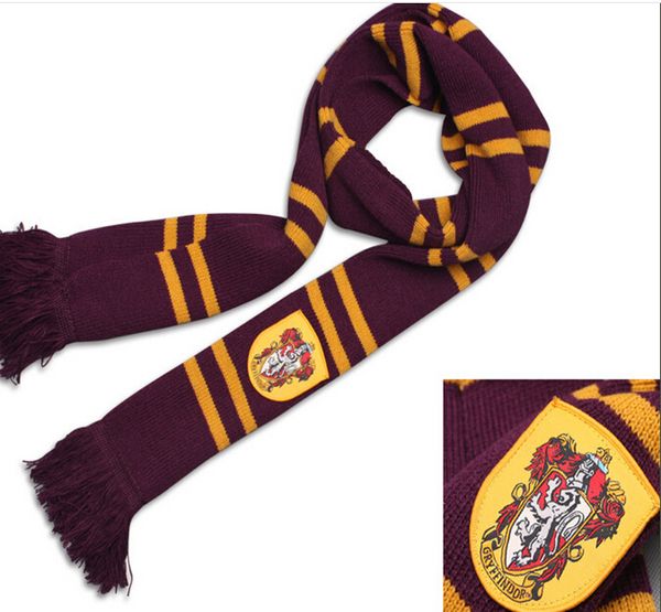 

harry potter slytherin gryffindor ravenclaw hufflepuff thicken wool scarf soft warm large halloween cosplay costumes autumn winter scarves, Blue;gray