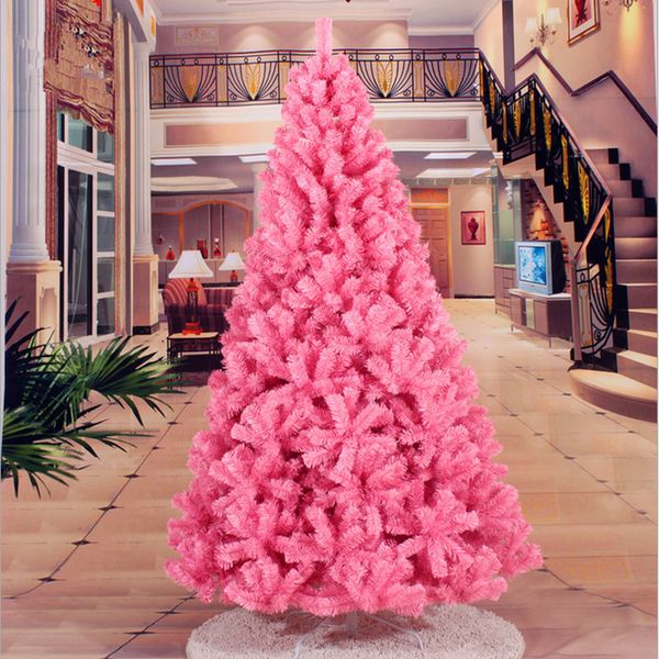

christmas new year gift 2.1 m / 210cm pink high-grade encryption christmas tree decorated christmas shopping arcade