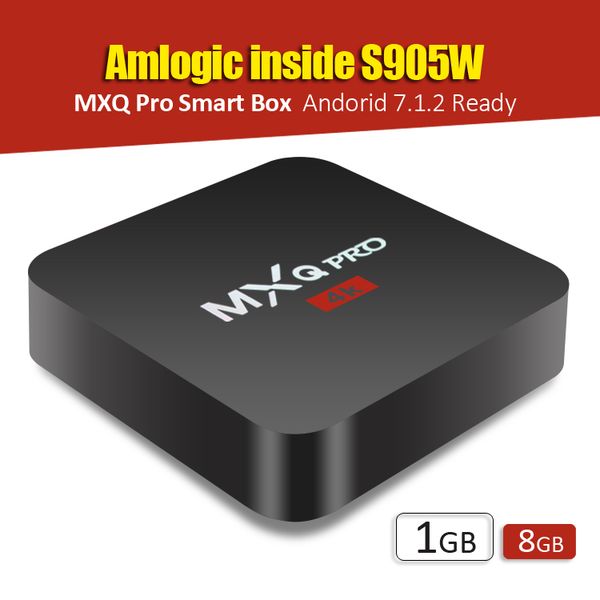 

Склад США MXQ Pro Android TV Box Android 7.1 TV Box Поддержка Smart TV Wifi 1 + 8GB S905W Quad Core