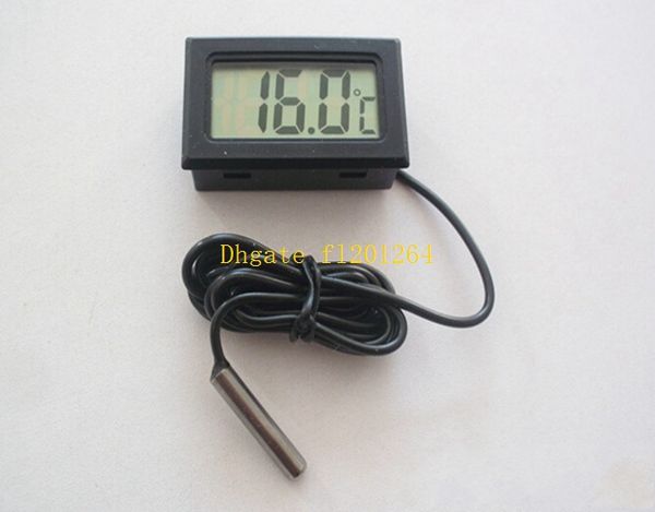 500 pçs / lote Frete Grátis Hote venda LCD Eletrônico Fish Tank Detector De Água Termômetro Termômetro Digital Aquário