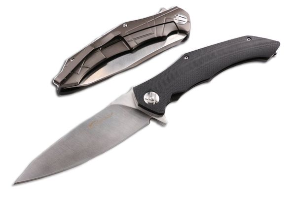 

WEDGE FREE WOLF Warriors Knife Flipper Bearing Hand-Brushed 9CR18MOV 60HRC Blade G10 Handle OEM EDC Jack knife Outdoor Camping Tool F743E