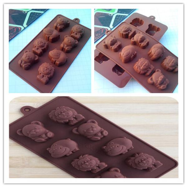 

hippo lion bear shape silicone mold, jelly, chocolate, soap ,cake decorating diy kitchenware ,bakeware