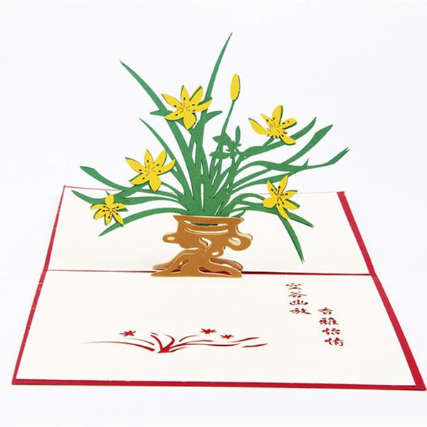 

new handmade paper flower cards 3d pop up greeting card orchid gift cards ing
