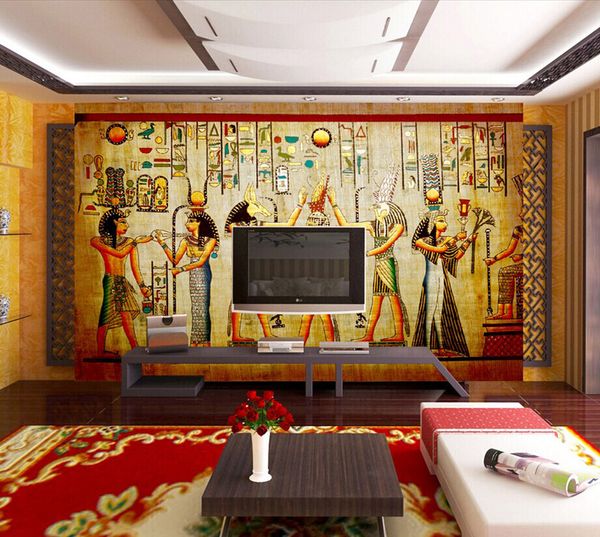 Vintage Photo Wallpaper 3d Egyptian Wall Murals Custom Wallpaper For Walls 3d Painting Bedroom Office Sofa Tv Backdrop Art Living Room Decor Beach