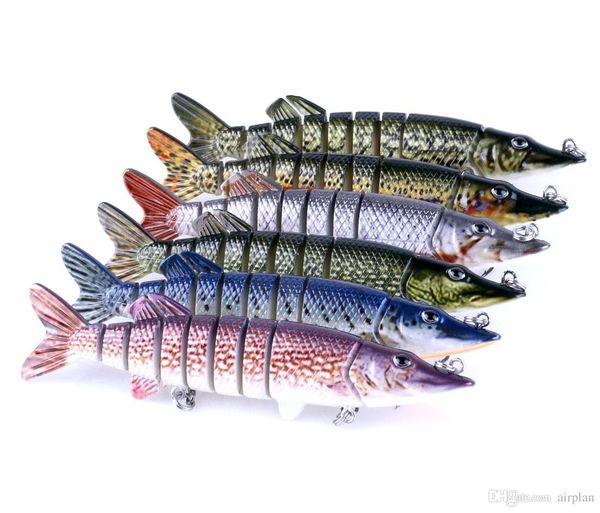 

6pcs of multi-fish plastic fishing lures bionic dog fish fake lures hard artificial bait wobbler pesca fishing tackle hooks