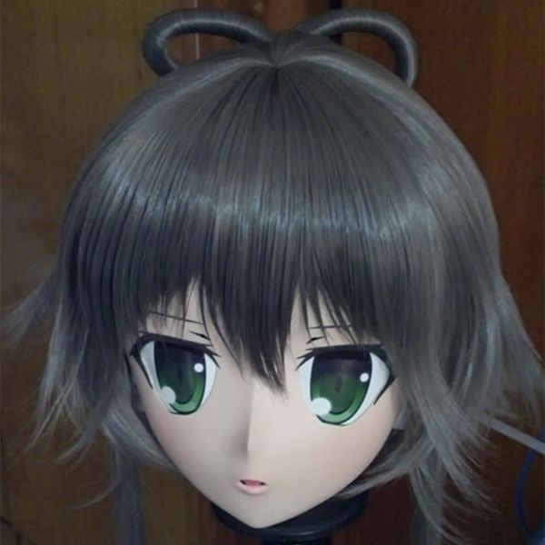 

c2-025) anime kig mask cosplay kigurumi breast zentai skin fetish suit crossdresser in party masks anime kigurumi masks with wig, Black;red