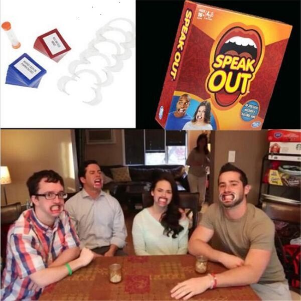Speak Out Game Board Party Mouth Piece Challenge Family Kids Fun New