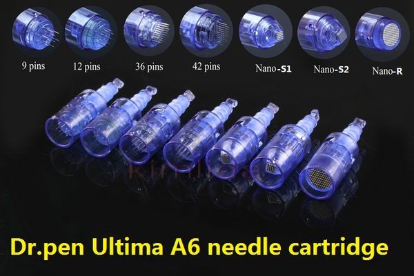 

50pcs/lot needle cartridge for 9/12/36/42 nano pin derma pen tips rechargeable wireless derma dr. pen ultima a6 needle cartridge