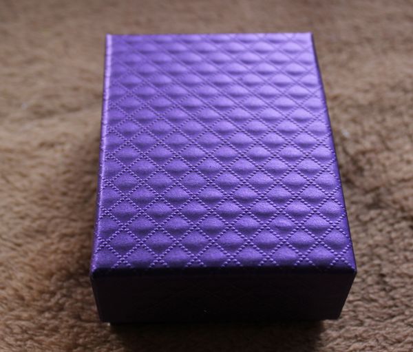 

[simple seven]retail festival classic purple diamond pattern jewelry necklace box/ bracelet packing/ /brooch package(middle size), Black;white