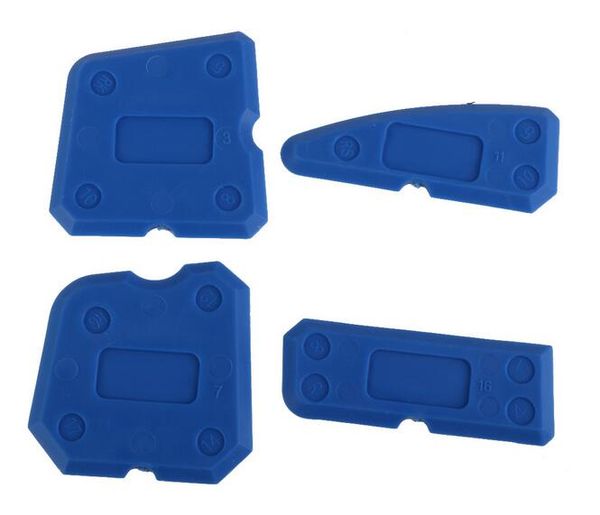 

home & garden caulking tool kit joint sealant silicone grout remover scraper 4pcs blue hand tools