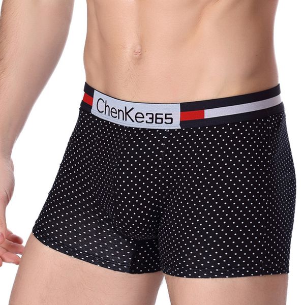 

wholesale-2016 new men's fashion printing dot cotton boxer underwear brands boxers homme shorts men underpants, Black;white