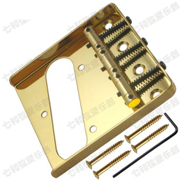 T02 Goldfarbe Gitarrensaiten Brücke Sattel Hardtail Brücke Top Load E-Gitarre Brücke Gitarrenteile Zubehör