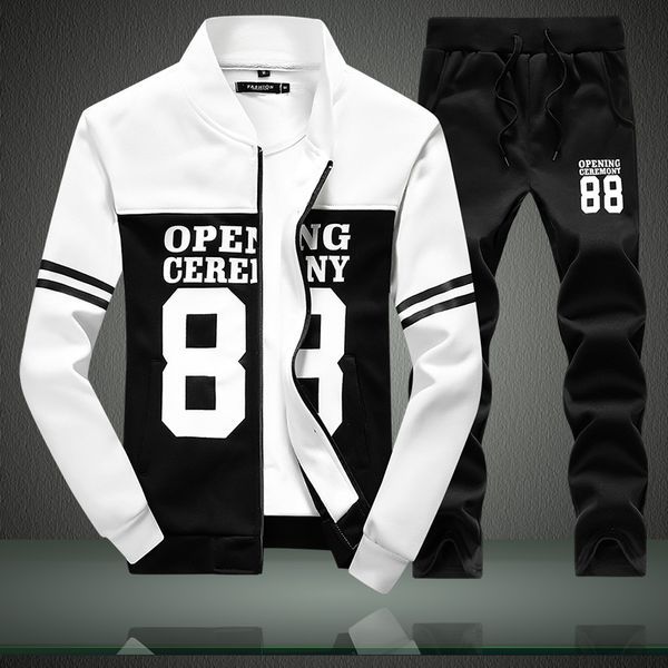 

wholesale-2016 new fashion sportswear autumn sport suit men clothes track suits tracksuits male sweatshirts men hoodies sport coat #d28, Black