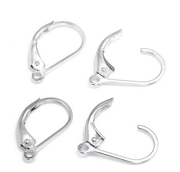 

10pcs/lot 925 sterling silver earring clasps hooks finding components for diy craft fashion jewelry gift 16mm w230