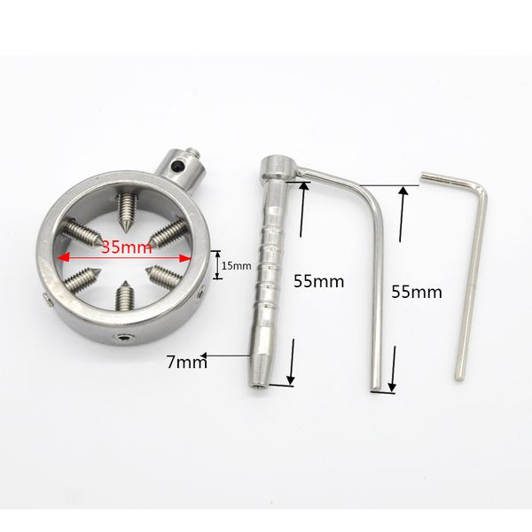 

ring style steel stainless urethral stretching male new teeth adjustable bondage hbaim