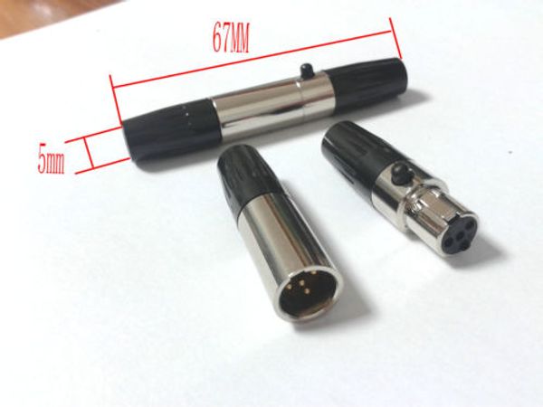 10 компл. TA4F Mini XLR (10 4pin женский + 10 мини 4 контактный штекеры) кабель DIY