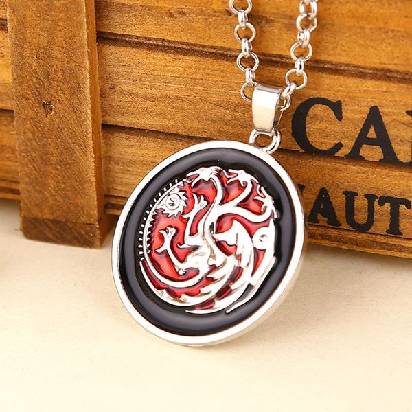 

Movie Jewelry Game of Thrones Necklace A Song of Ice and Fire Targaryen Dragon Pendant Necklaces